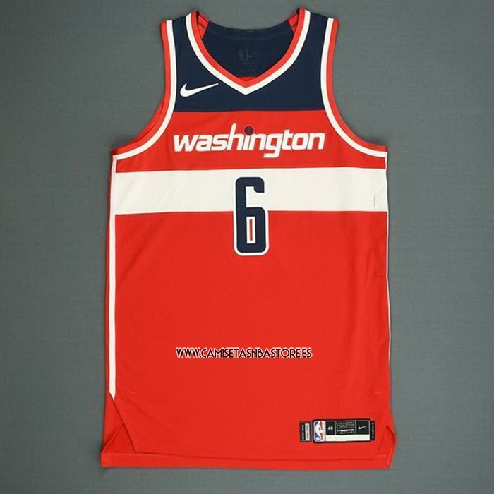 Troy Brown Jr. NO 6 Camiseta Washington Wizards Icon Autentico Rojo